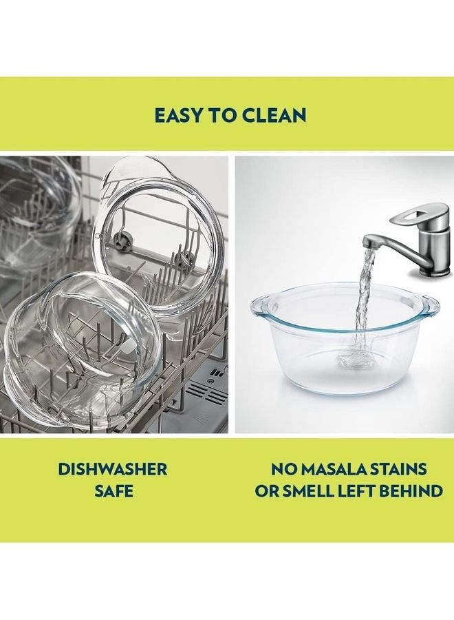 BOROSIL Deep Round Casserole Clear 1.75Liters  - Image 4
