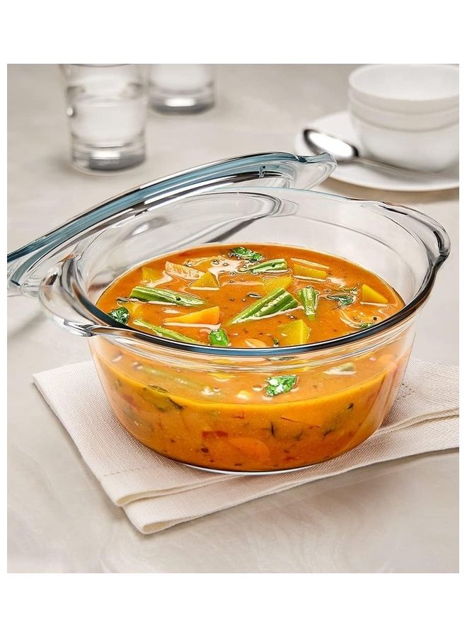 BOROSIL Deep Round Casserole Clear 1.75Liters  - Image 5