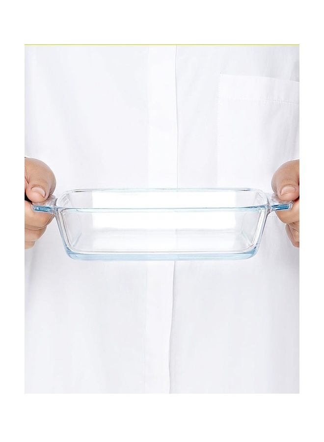 BOROSIL Microwavable Square Baking Dish With Handle- Microwave, Oven And Dishwasher Proof White 1.6Liters  - Image 1