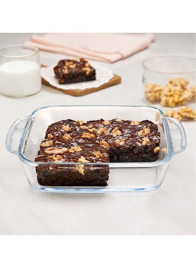 BOROSIL Microwavable Square Baking Dish With Handle- Microwave, Oven And Dishwasher Proof White 1.6Liters  - Image 4