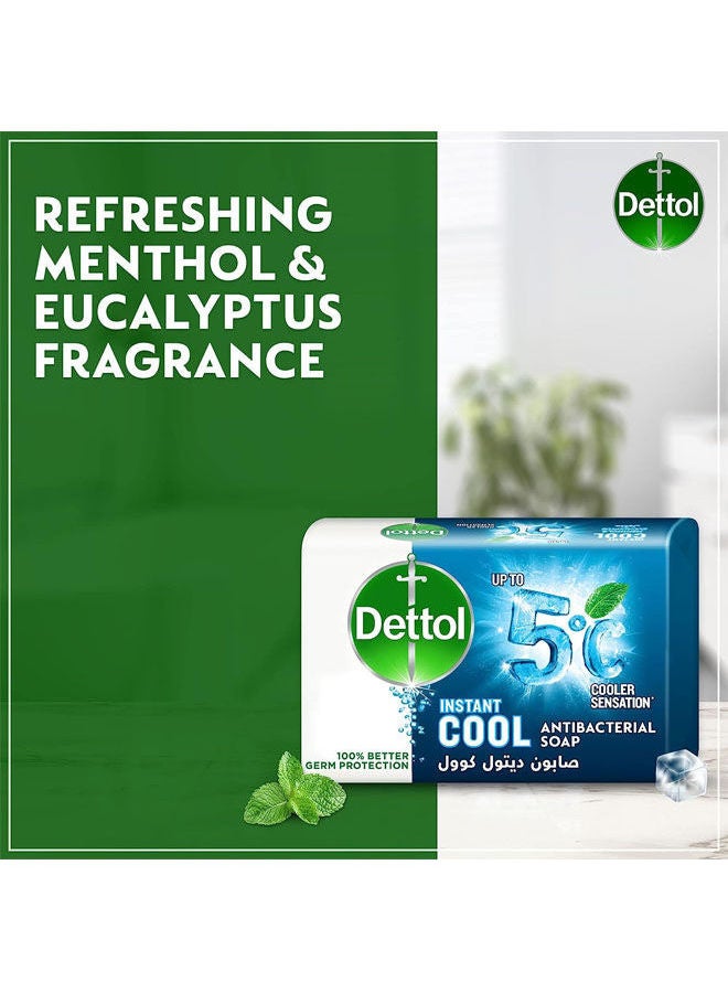 Dettol Instant Cool Antibacterial Bar Soap - Cooler Sensation Pack Of 4 Blue 165grams - Image 4