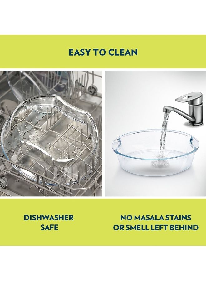 BOROSIL Easy Grip Round Cake Dish- Microwave, Oven And Dishwasher Proof White 2.5Liters  - Image 3