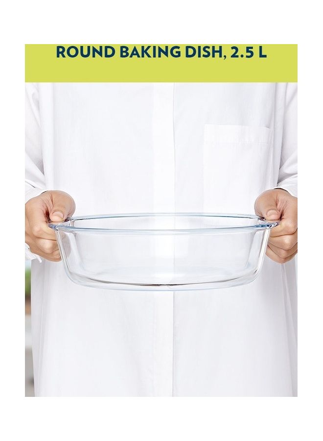 BOROSIL Easy Grip Round Cake Dish- Microwave, Oven And Dishwasher Proof White 2.5Liters  - Image 4