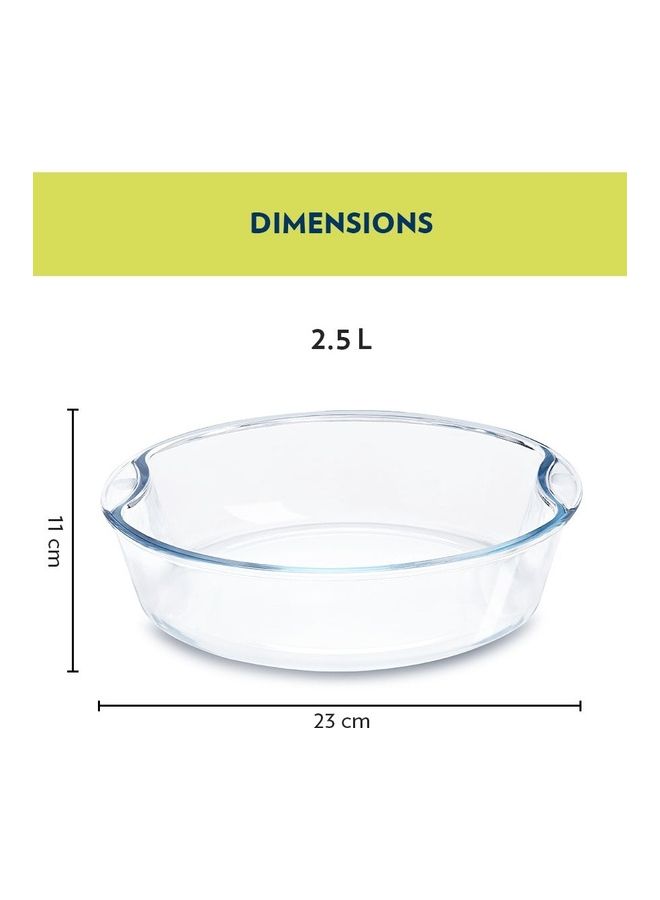 BOROSIL Easy Grip Round Cake Dish- Microwave, Oven And Dishwasher Proof White 2.5Liters  - Image 5