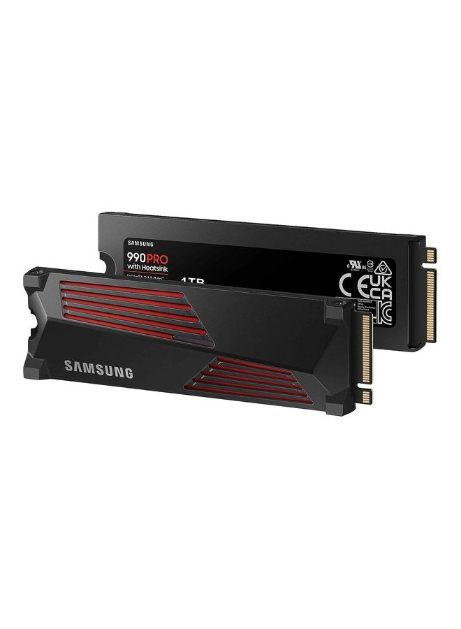Samsung - 990 PRO With Heatsink SSD PCIe 4.0 M.2 Internal Solid State Drive Up to 7,450 MB/s Read, 6,900 MB/s Write With Heatsink MZ-V9P1T0GW 1.0 TB - Image 1