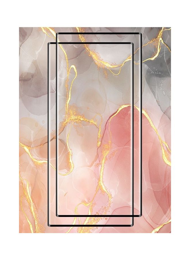 مارجون عبوتان من واقي شاشة سامسونج جالاكسي S23 الترا، مقاوم للخدش والكسر، ومضاد للفقاعات الزجاجية، وواقي شاشة خلفي متوهج بالكامل - Image 3