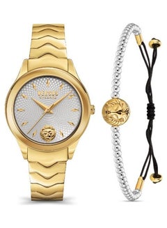 Women's Analog Round Shape Metal Wrist Watch V WVSP564321 - 34 Mm