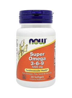 Now Foods Now Foods Super Omega 3-6-9 1200 Mg  30 Softgels  - Image 1