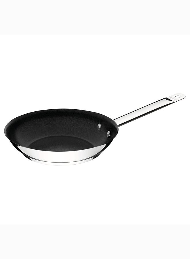 TRAMONTINA - Professional 2.9L Stainless Steel Shallow Frying Pan With Tri-Ply Bottom And Interior PFOA Free Nonstick Coating Black/Silver 30cmcm - Image 1