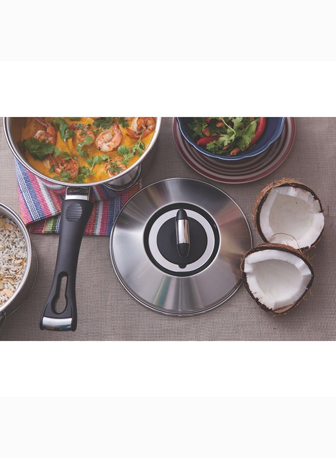 TRAMONTINA Solar Bakelite 4.7L Stainless Steel Saucepan With Tri-Ply Bottom Silver 24 cmcm  - Image 5