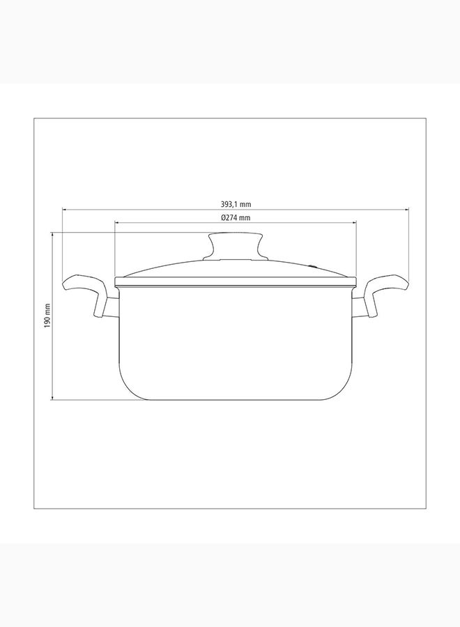 TRAMONTINA Paris Aluminum Casserole With Internal PFOA Free Nonstick Coating Red 26cmcm  - Image 3