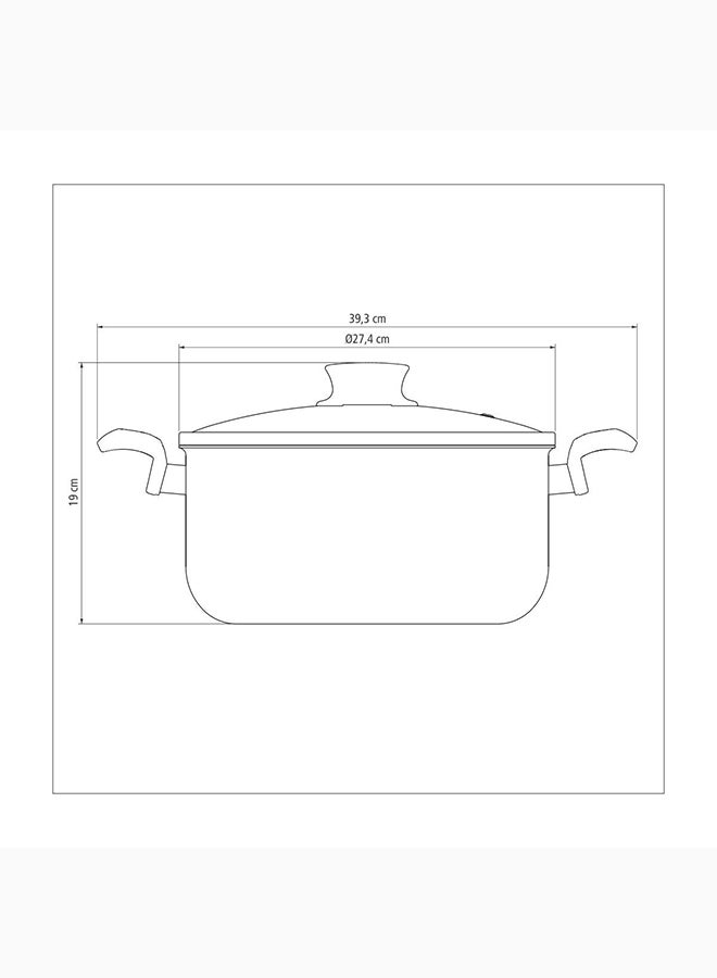TRAMONTINA Paris Aluminum Casserole With Internal PFOA Free Nonstick Coating Red 26cmcm  - Image 2
