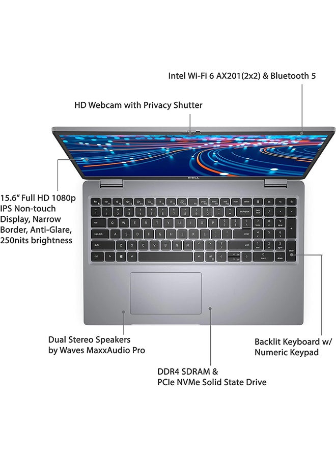 DELL - Latitude 5520 Business (Upgraded Version) Laptop With 15.6-Inch FHD Display, Core i5-1135G7 Processor/32GB RAM/1TB SSD/Integrated Graphics/Windows 10 Pro English Grey - Image 1