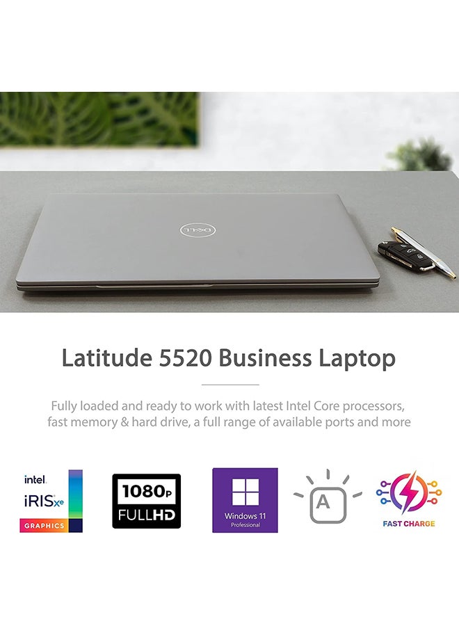 DELL - Latitude 5520 Business (Upgraded Version) Laptop With 15.6-Inch FHD Display, Core i5-1135G7 Processor/32GB RAM/1TB SSD/Integrated Graphics/Windows 10 Pro English Grey - Image 1