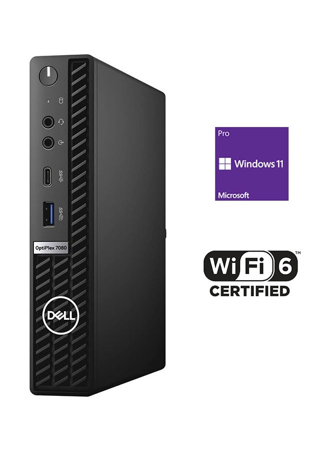 DELL - OptiPlex 7080 Micro Tower PC, Core i5-10500T Processor/16GB RAM/512GB SSD/Integrated Graphics/Windows 11 Pro Black - Image 1
