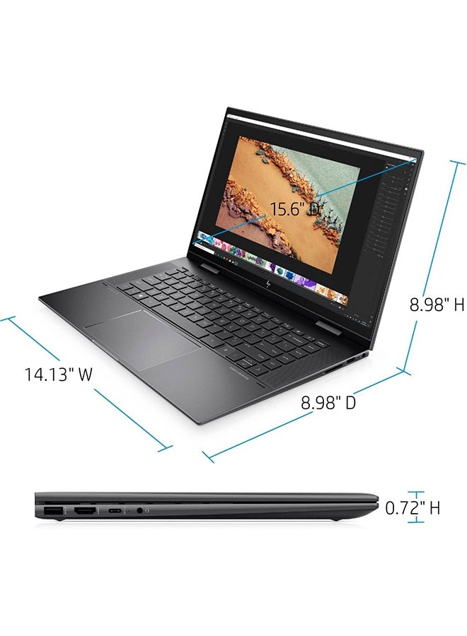 HP - 2022 Newest Envy x360 2-in-1 (Upgraded Version) Laptop, 15.6in Full HD Touchscreen, AMD Ryzen 5 5500U Processor, 1TB SSD, Backlit Keyboard, Webcam, Wi-Fi 6, HDMI English Black - Image 1