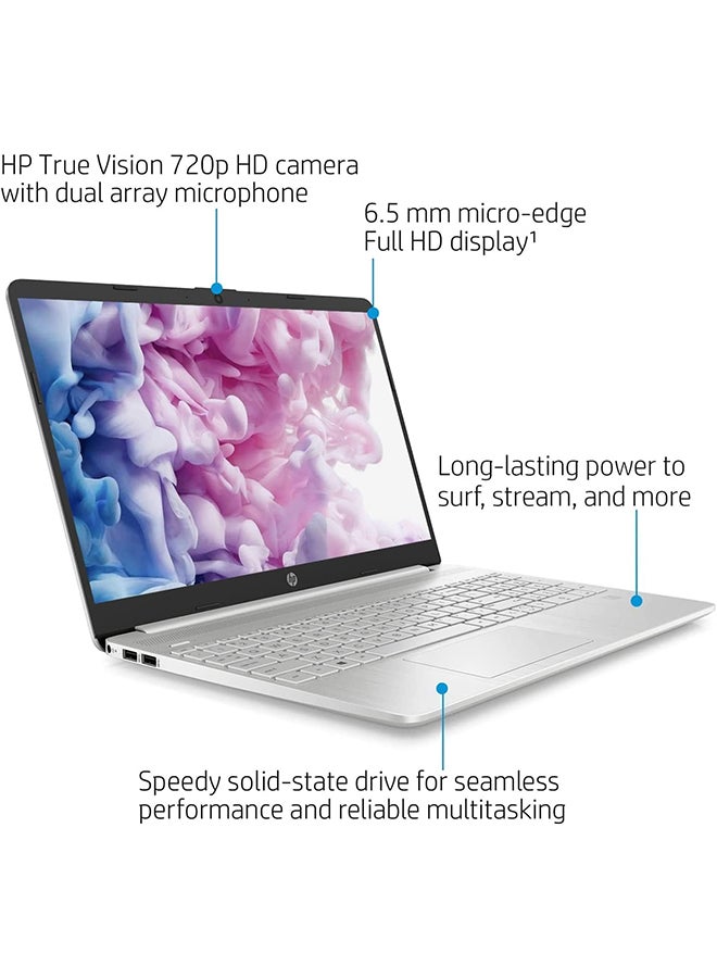 HP (Upgraded Version) Laptop With 15.6-Inch FHD Display, Core i5-1135G7 Processor/16GB RAM/512GB PCIe SSD/Intel Iris Xe Graphics/Windows 11 + 32GB USB Card English Silver  - Image 2
