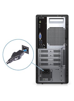 DELL Vostro 3000 Series 3888 Tower Business Desktop, Core i5-10400 Processor/16GB RAM/256GB SSD + 1TB HDD/Integrated Graphics/Windows 10 Pro Black  - Image 3