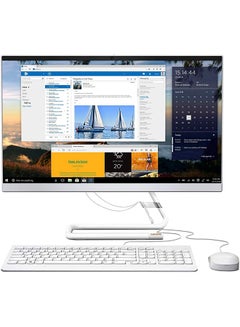 Lenovo IdeaCentre AIO 340 Desktop With 23.8-Inch Display, Core i5-10400T Processor/8GB RAM/512GB SSD/AMD Radeon 625/Windows 10 English white  - Image 1