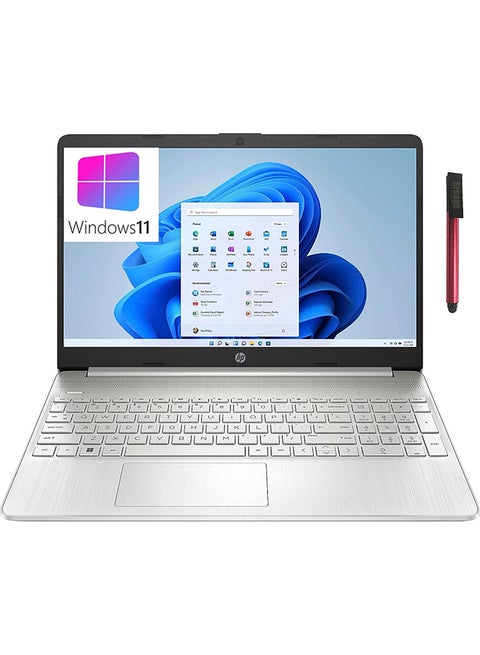 15 (Upgraded Version) Laptop With 15.6-Inch Display, Core i3 1115G4 Processor/8GB RAM/256GB SSD/Integrated Graphics/Windows 10 Pro + 64GB Flash Drive English Silver