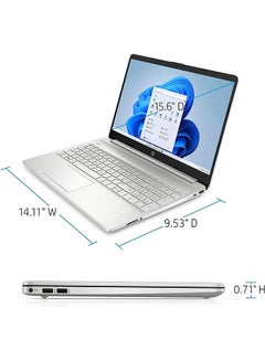 HP Newest (Upgraded Version) Laptop With 15.6-Inch FHD Display, Core i5-1135G7 Processor/16GB RAM/256GB PCIe SSD/Iris Xe Graphics/Windows 11 With GM Accessories English Silver  - Image 4