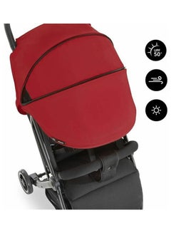 hauck Sun Canopy For Pushchair Swift X, Upf 50 +, 3 Zones With Ventilation Outlets, Individual Summer Look, Easy To Install, Red  - Image 2