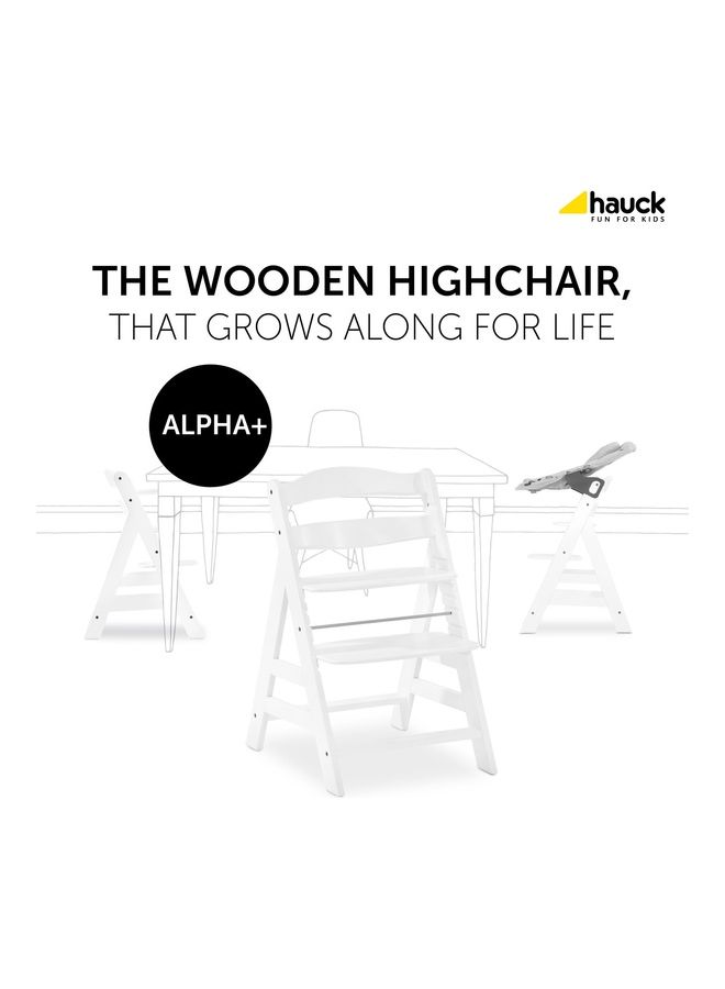 Alpha+ Wooden Highchair, Whitefsc Sustainable Certified Beechwood, 6 Months To Adult, Toddler Feeding And Entertainment Chair - v1692417852/N53430044A_2