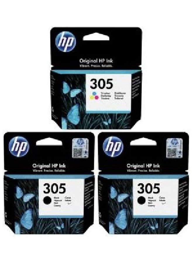 HP مجموعة من 3 خراطيش حبر أصلية 305 - Image 2