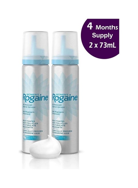 Hair Loss And Regrowth Scalp Foam Treatment Solution With 5% Minoxidil 2x73ml