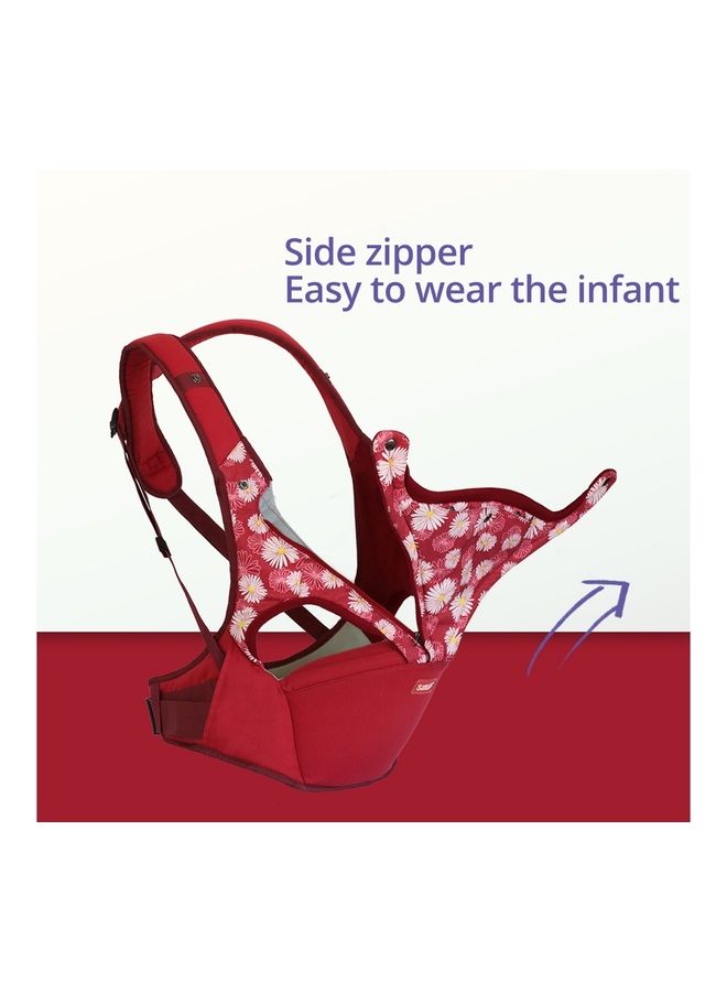 Sunveno - Baby Carrier Flower, Comfortable Fabric - Red - Image 1