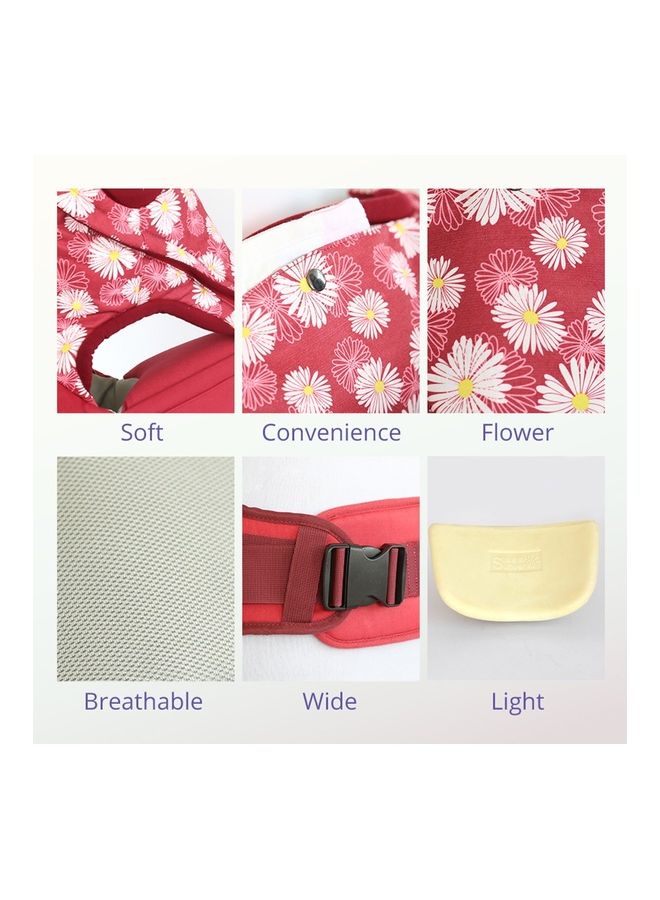 Sunveno - Baby Carrier Flower, Comfortable Fabric - Red - Image 1
