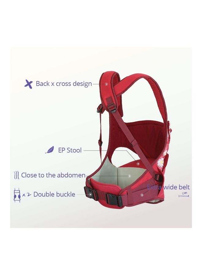 Sunveno - Baby Carrier Flower, Comfortable Fabric - Red - Image 1