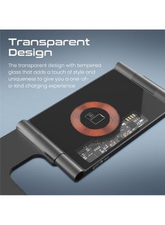 بروميت شاحن لاسلكي 3 في 1 ذو هيكل نحيف للغاية وقابل للطي ومحطة شحن MagSafe شفافة بقدرة 15 وات  - Image 3