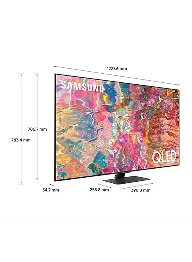 Samsung - Renewed -  55 Inch 4K QLED TV QE55Q80B Black - Image 1