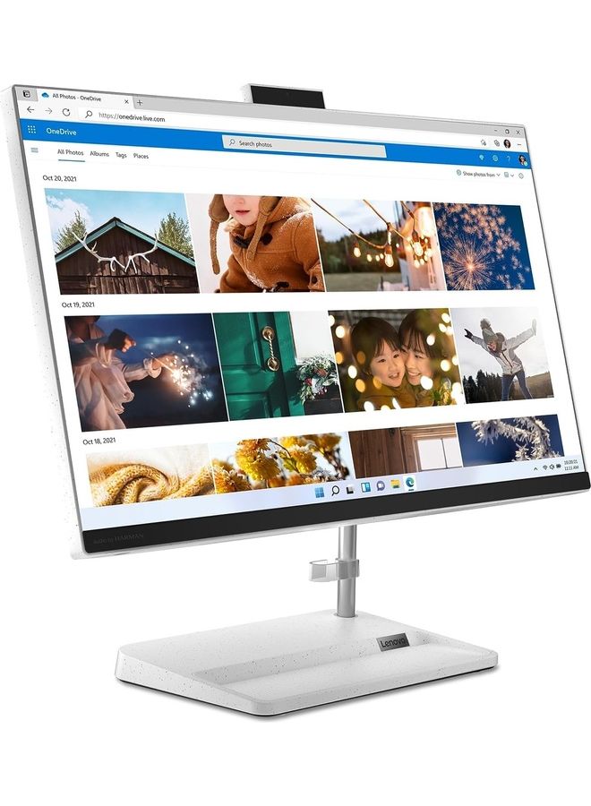 Lenovo - IdeaCentre AIO 3 24IAP7 Desktop, 24 Inch FHD IPS Display, 13Th Generation Intel Corei7-13620, 8GB RAM, 512GB SSD, Intel Iris Xe Graphics, Windows 11 Professional English/Arabic White - Image 1