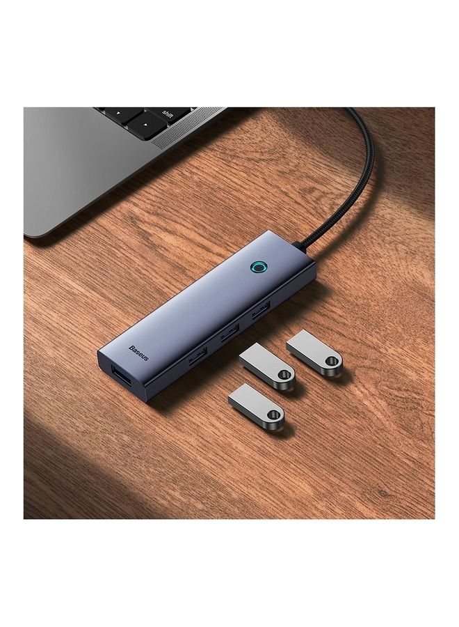 5 In 1 Type C Hub USB C Extension Dock To HD 4K 30Hz Video Output 4xUSB 3.0 For Laptop Computer Grey