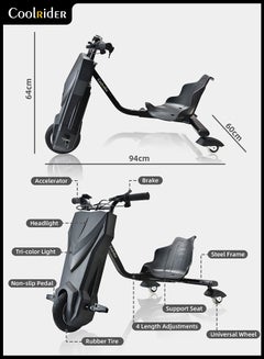 Cool Rider 24V Electric Drifting Scooter 68.5X54X21cm  - Image 4
