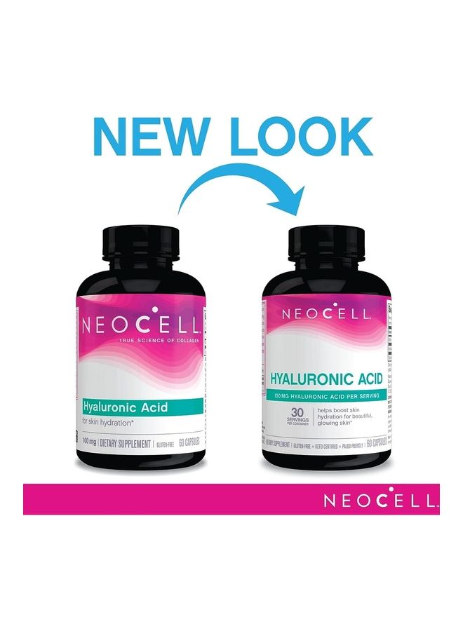 NEOCELL Hyaluronic Acid 100 Mg 60 Caps  - Image 2