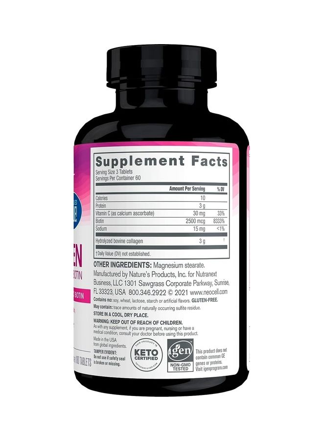 NEOCELL - Super Collagen C Plus Biotin 180 Tabs - Image 1