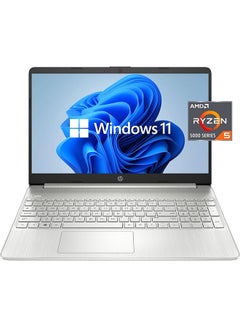 HP Pavilion (Upgraded Version) Laptop With 15.6-Inch FHD Display, AMD Ryzen 5 5500U Processor/32GB RAM/1TB SSD/Integrated Graphics/Windows 11 English Silver  - Image 1