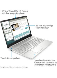 HP Pavilion (Upgraded Version) Laptop With 15.6-Inch FHD Display, AMD Ryzen 5 5500U Processor/32GB RAM/1TB SSD/Integrated Graphics/Windows 11 English Silver  - Image 2