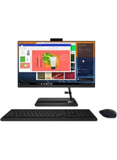 Lenovo Ideacentre AIO 3 Desktop With 21.5-Inch FHD Display, Core i5-1135G4 Processor/8GB RAM/512GB SSD/Intel Iris Xe Graphics/Windows 11 English Black  - Image 1