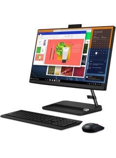 Lenovo Ideacentre AIO 3 Desktop With 21.5-Inch FHD Display, Core i5-1135G4 Processor/8GB RAM/512GB SSD/Intel Iris Xe Graphics/Windows 11 English Black  - Image 2