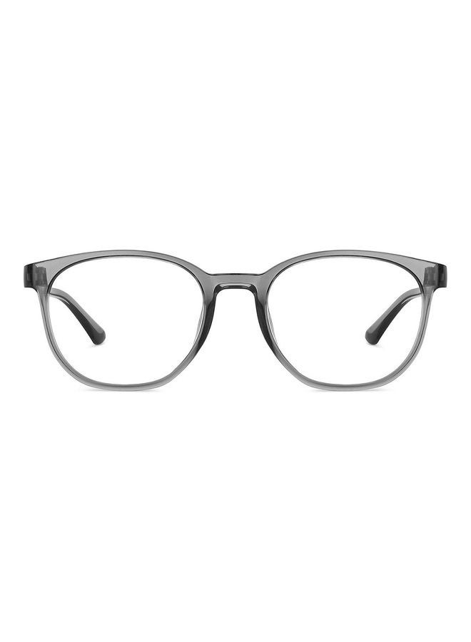 Lenskart Blu Bluecut & Antiglare Computer Eyeglasses | Grey Full Rim Round Shape | For Men & Women | Medium | Lb E14061  - Image 1