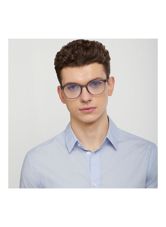 Lenskart Blu Bluecut & Antiglare Computer Eyeglasses | Grey Full Rim Round Shape | For Men & Women | Medium | Lb E14061  - Image 3