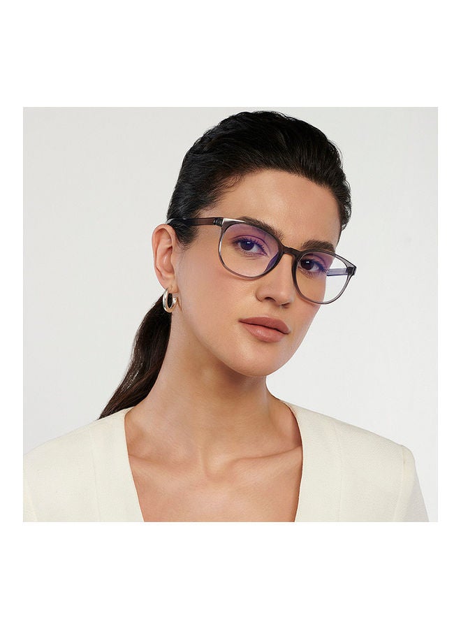 Lenskart Blu Bluecut & Antiglare Computer Eyeglasses | Grey Full Rim Round Shape | For Men & Women | Medium | Lb E14061  - Image 4