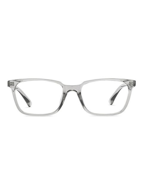 Zero Power Bluecut & Antiglare Computer Eyeglasses | Grey Full Rim Rectangle | For Men & Women | Medium | Lb E14067