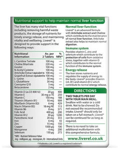 Vitabiotics Liverel 60 Tablet  - Image 2
