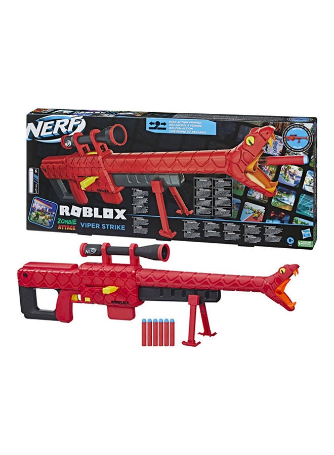 NERF Viper Strike Dart Blaster, Includes Code to Redeem Exclusive Virtual Item, 6-Dart Clip, 6 Elite Darts, Bipod  - Image 1