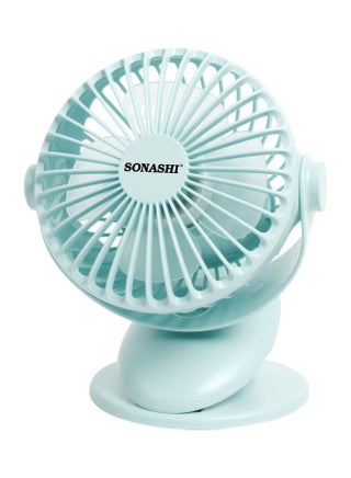 4 Inch Rechargeable Mini Fan With 3 Speeds | Continuous Working Of 1 Hour(High), 2.5 Hours(Mid) & 4 Hours(Low) | 5V Usb Charge With Overcharge Protection | Portable SRF-104N Blue - v1692694939/N53430918A_1